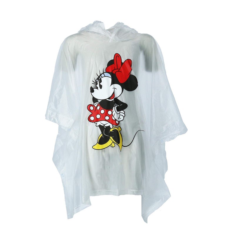 Jerry Leigh Disney Kid's Classic Minnie Mouse Rain Poncho, Clear - Image 1